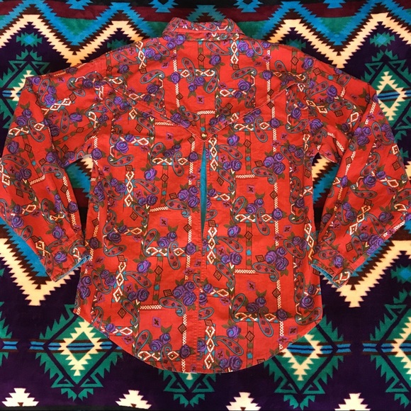 Vintage Western Adobe Rose 🌹Shirt - Picture 2 of 7